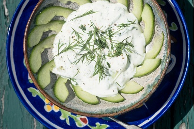 Cucumber and yogurt salad